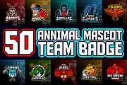 50 Animals Sport Mascot Team Badge, a Branding & Logo Template by Becris (Thumbnail 1 of 7)