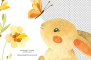 Easter Bunny, Rustic watercolor set, an Animal Illustration by Valin Malin (Thumbnail 5 of 9)