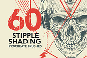 over 60 stipple brushes procreate, a Brush Add-On by Endete & Mazak brushes (Thumbnail 1 of 8)