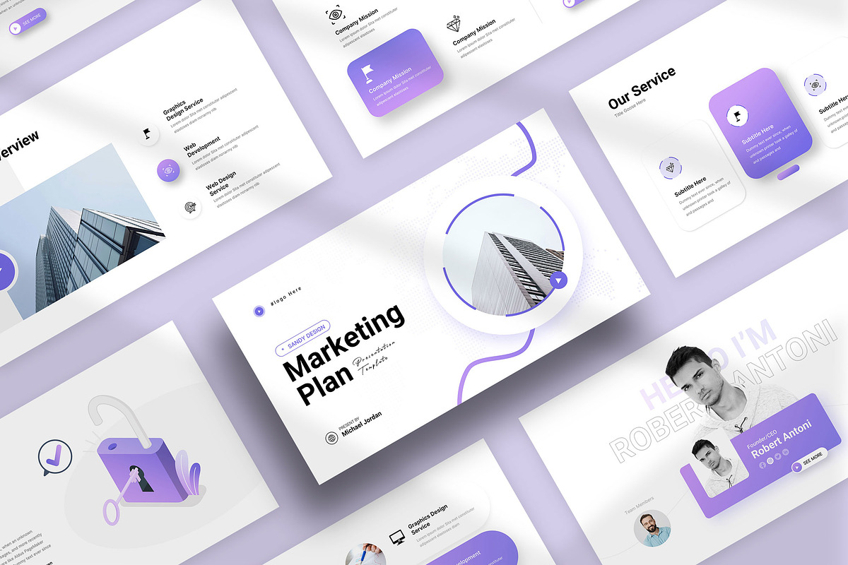 Marketing Plan Presentation, a Presentation Template by KreateTribe (Photo 1 of 5)