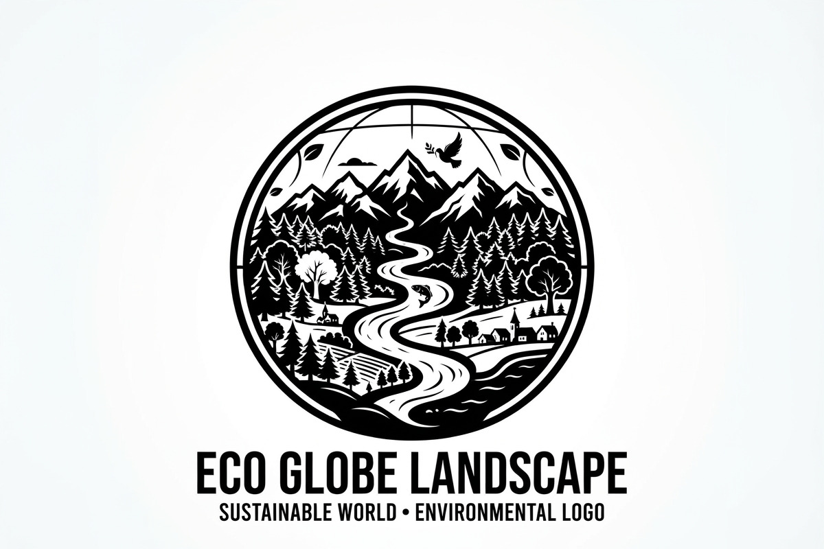 60 Eco Globe Landscape Silhouette, a Technology Illustration by Amazin_art (Photo 21 of 49)