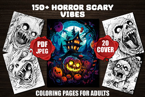 Horror Scary Vibes Coloring Pages