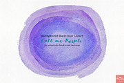 Watercolor Clipart Call me Purple, a Texture Graphic by LittleAcornGraphics (Thumbnail 3 of 9)