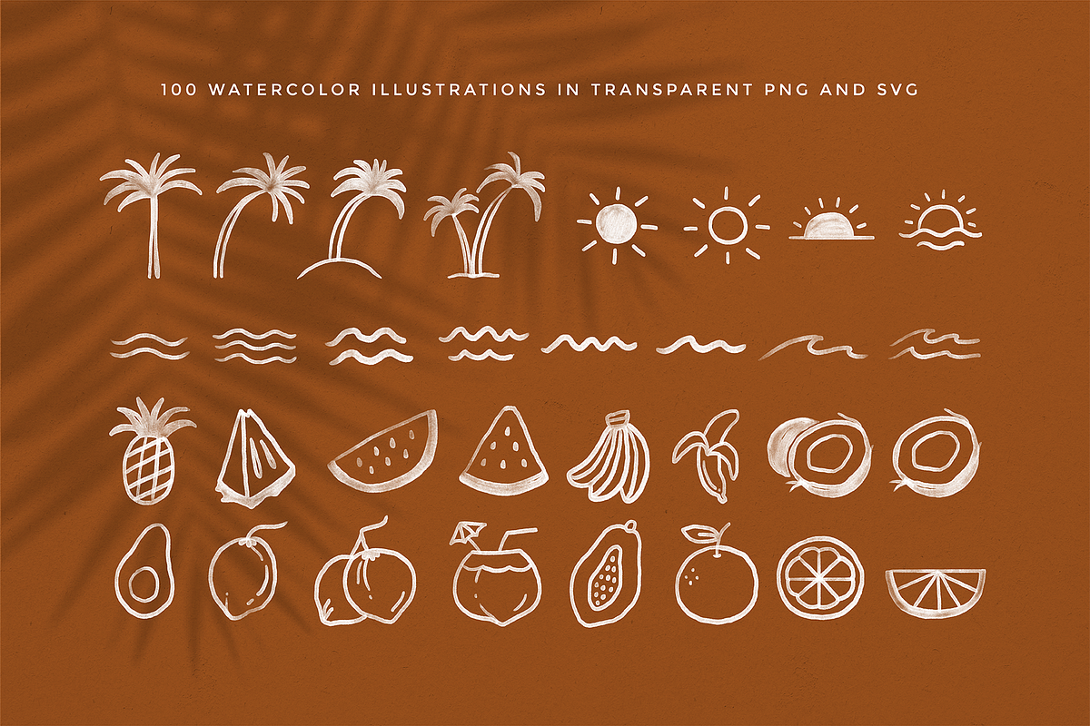 Tropical Summer Illustration Set, a Food Illustration by Rough Edges Supply Co. (Photo 2 of 10)