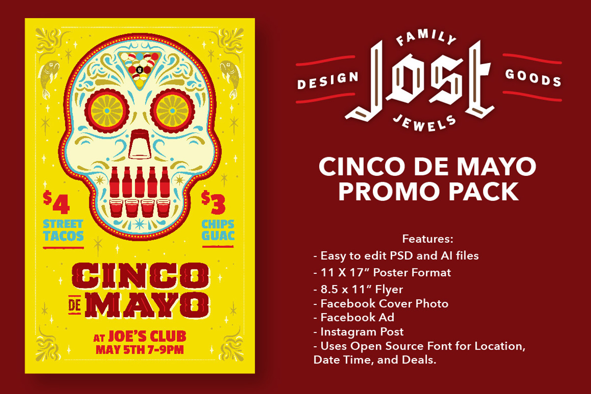 Cinco De Mayo Poster, Flyer, Social, a Flyer Template by Josty (Photo 2 of 3)