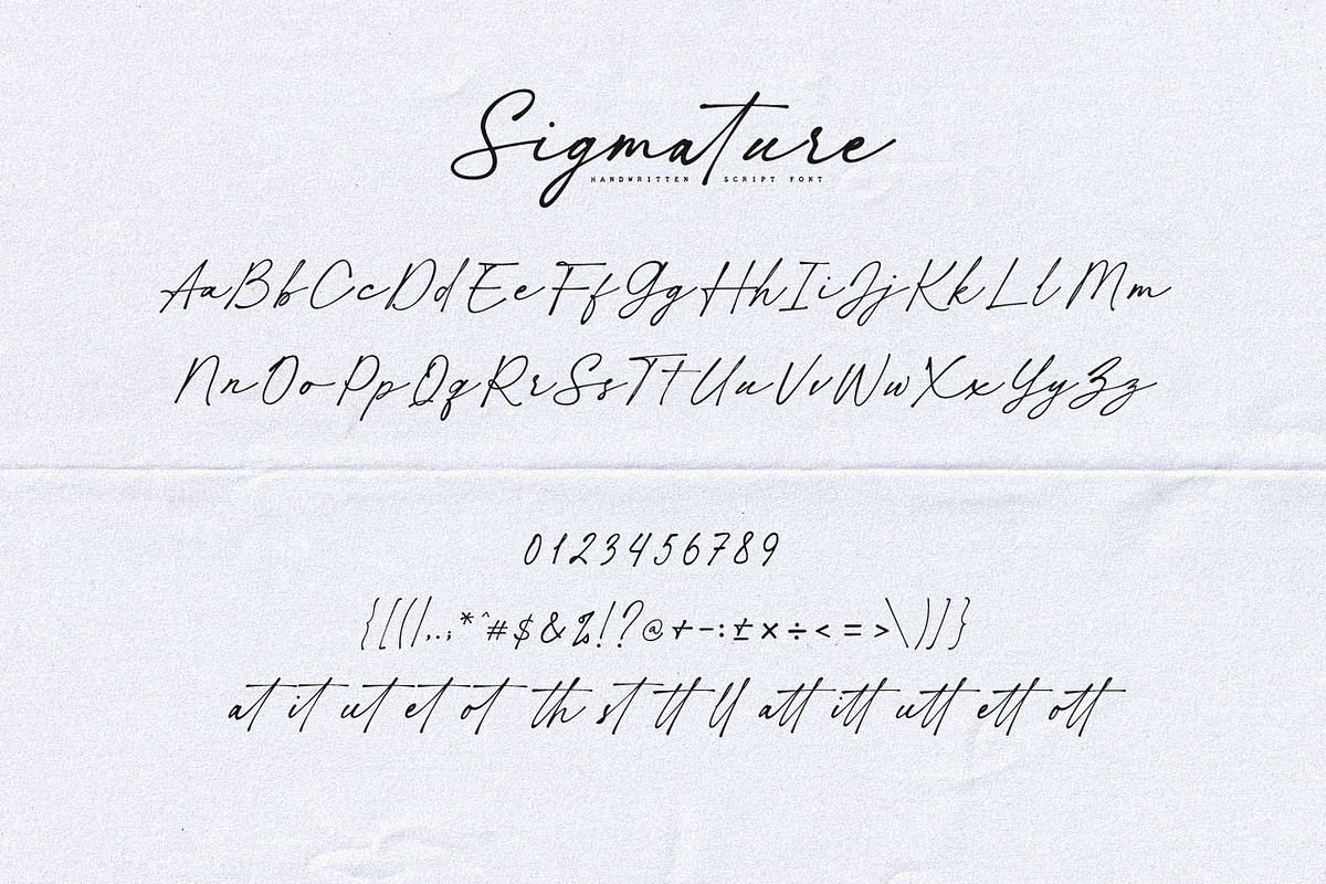 Sigmature Font, a Font by BodigStd (Photo 8 of 8)
