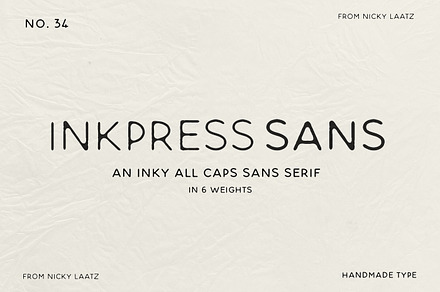 Inkpress Sans All Caps Typeface