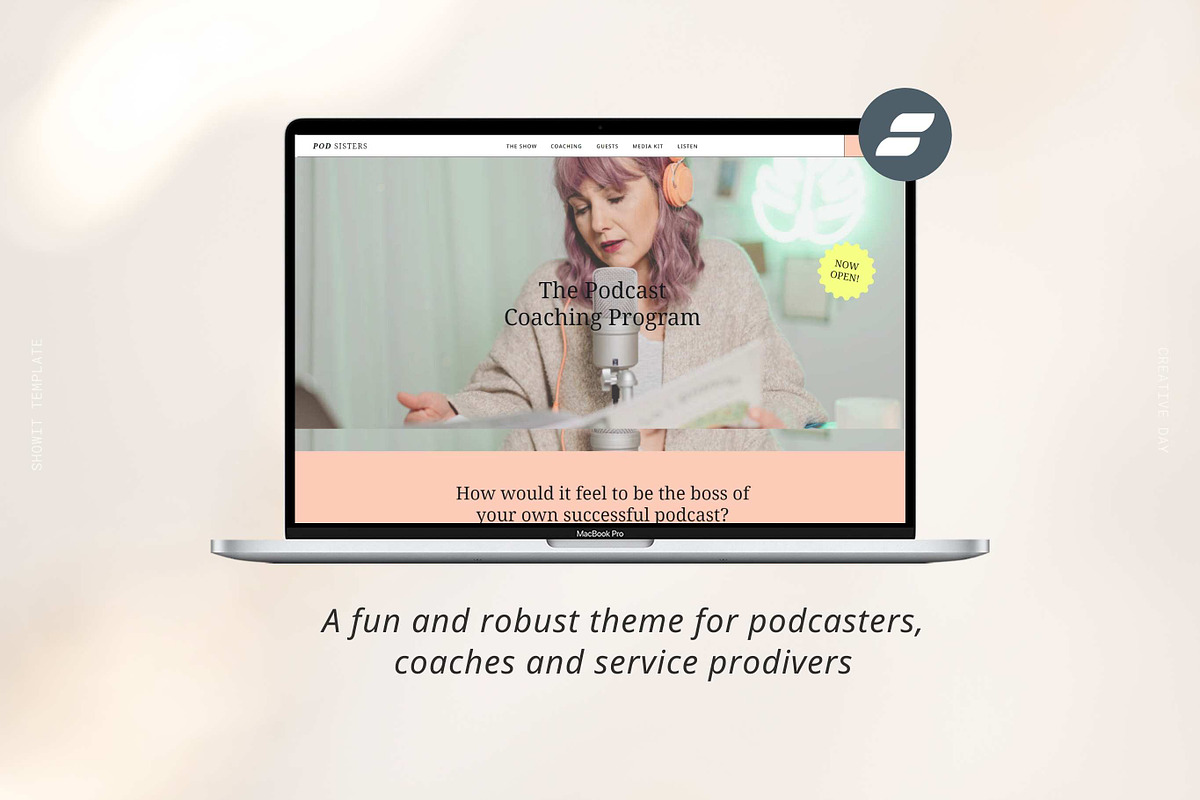 Podcast Coach Showit Template, a Landing Page Template by Creative Day (Photo 5 of 6)