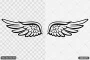 Angel Wings SVG PNG Design Bundle, an Illustration by Actual Pixel (Thumbnail 9 of 12)