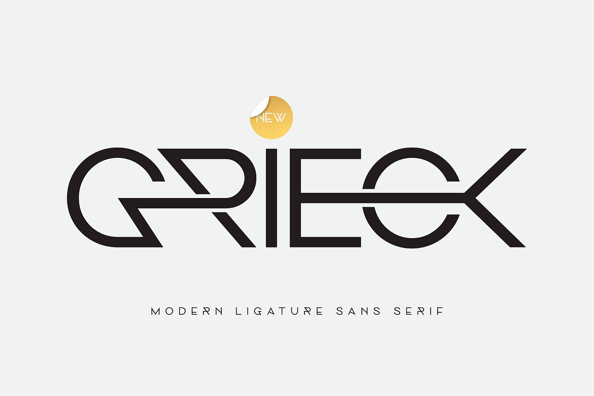 Grieck - Modern Ligature Sans Serif, a Sans Serif Font by Sealoung (Photo 1 of 9)