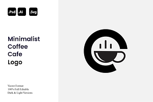 Minimalist Coffee Cafe Logo, a Branding & Logo Template by Luxury Logos