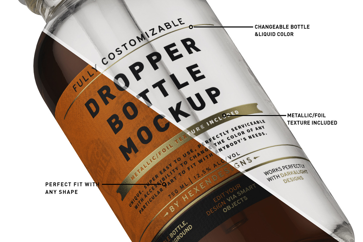 Dropper Bottle Mockup, a Packaging Mockup by HexenDesigns (Photo 4 of 11)