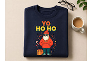 Cool Santa Yo Ho Ho Christmas TShirt, a Seasonal Illustration by DreamCafeArt (Thumbnail 2 of 6)