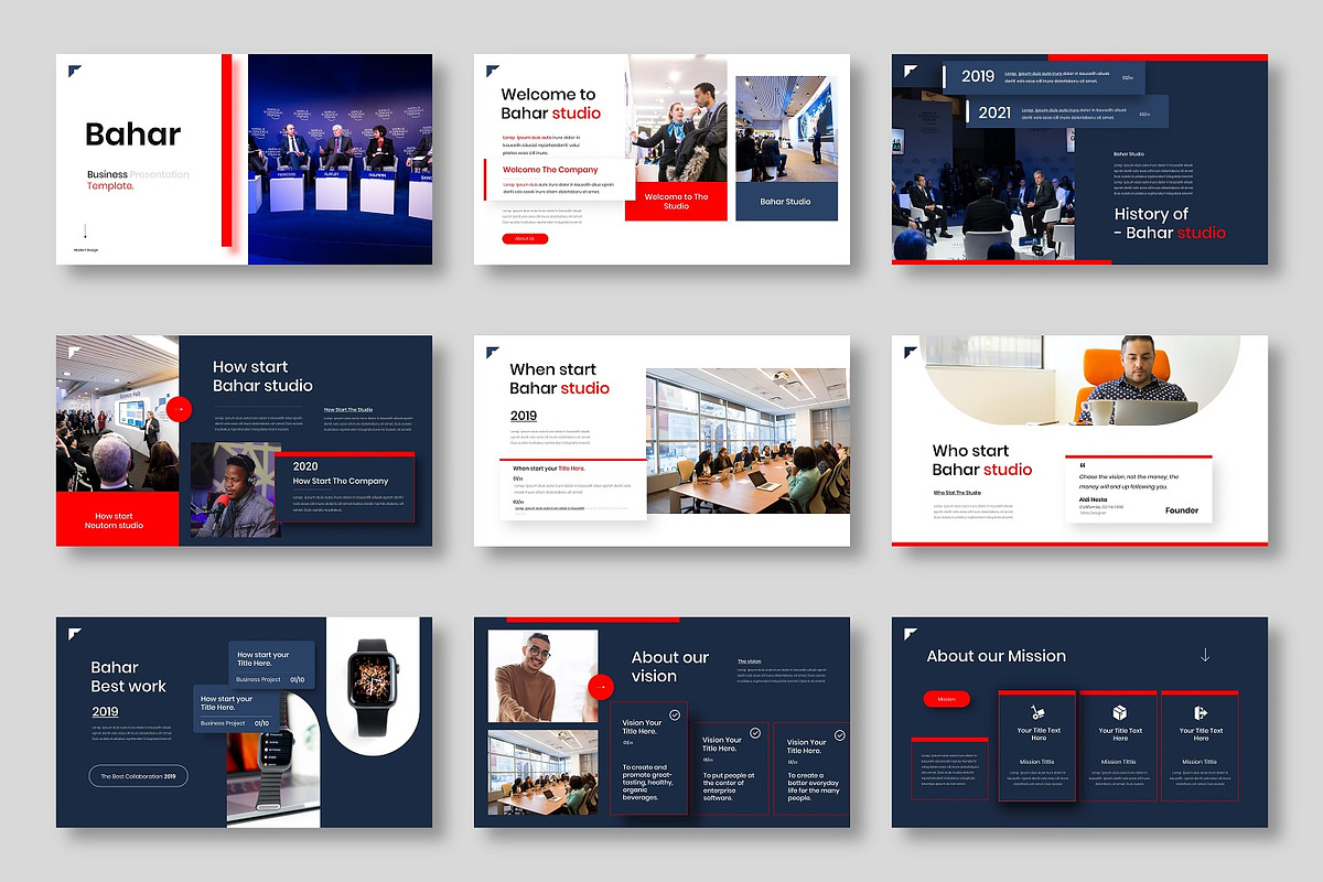 Bahar – Business PowerPoint Template, a Design Template by Dens Creative Studio (Photo 2 of 6)