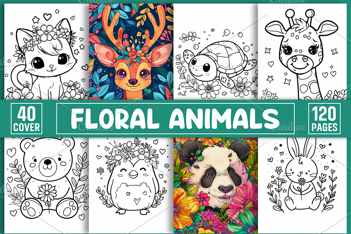 Bold And Easy Floral Animal, an Animal Illustration by Design Station (Photo 1 of 3)
