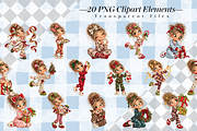 Christmas Pajama Girl Clipart Bundle, a Person Illustration by Ink Gallery (Thumbnail 2 of 13)