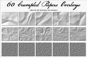 Crumpled Papers Overlays, a Texture Graphic by MarieMcKennaDesigns (Thumbnail 2 of 4)
