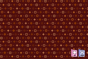 Flat Cute Brown Icon Pattern, a Pattern Graphic by MISS CHATZ