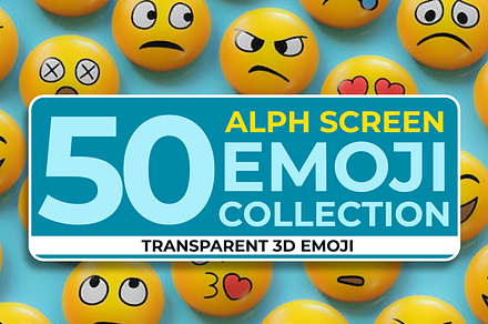 50+ 3D Emoji Alpha Screen Animation, an Emoji Icon by Wafiq Styles