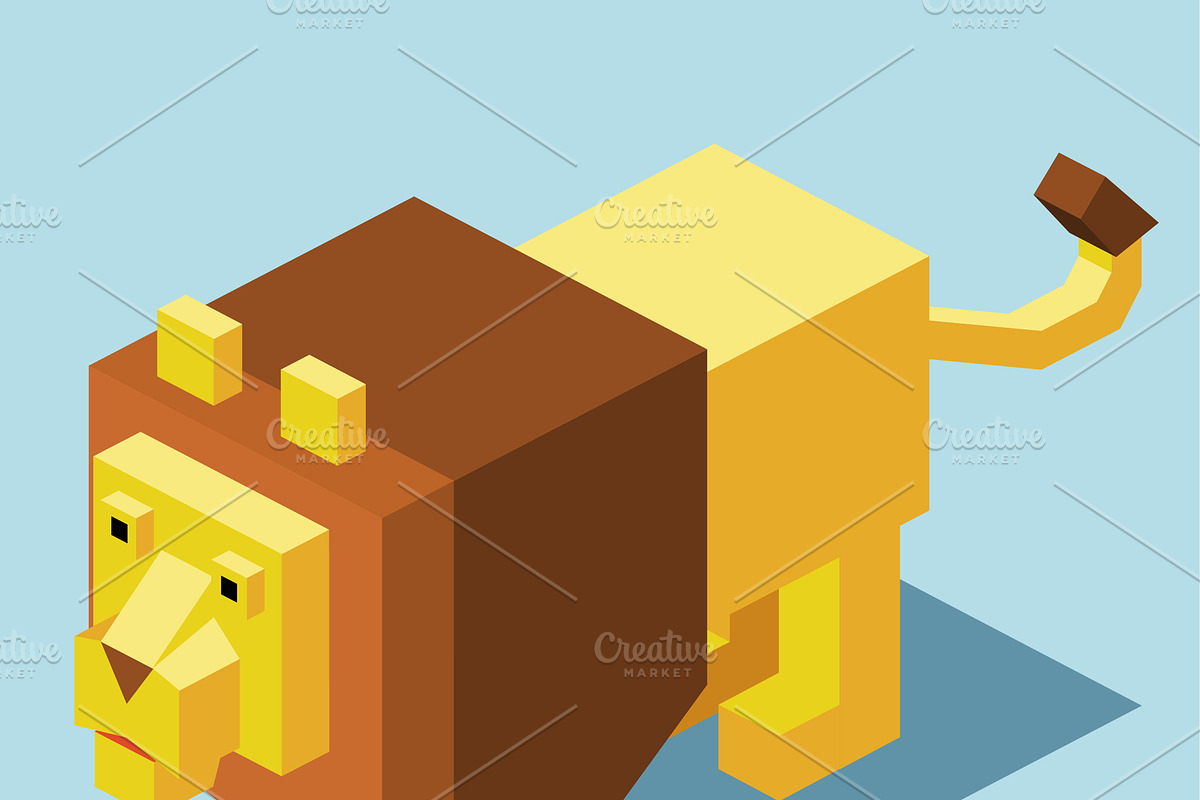 3D Illustration Isometric Collection, an Animal 3D Model by Designbytowo (Photo 6 of 16)