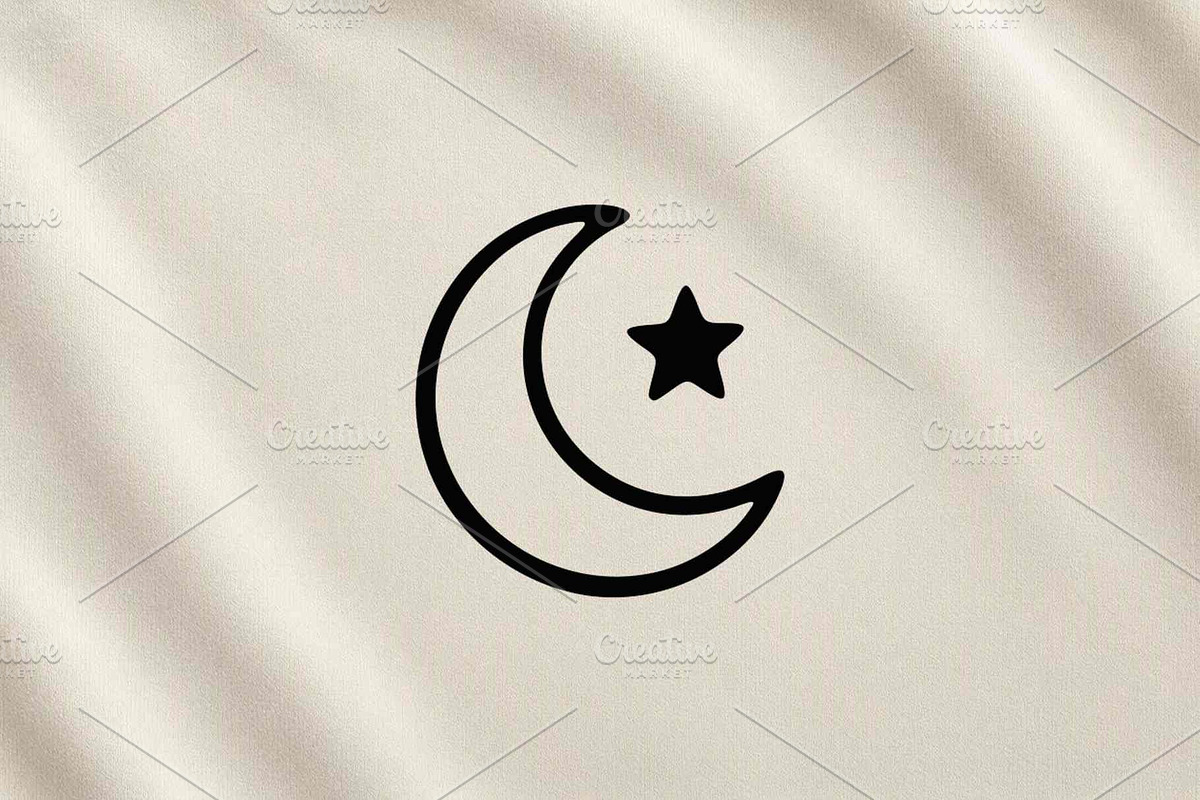 Moon Star Line Art Vector, a Decorative Illustration by Vectorium Studio (Photo 3 of 4)