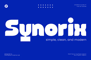 Synorix - Clean Modern Sans, a Sans Serif Font by roomspace creative lab