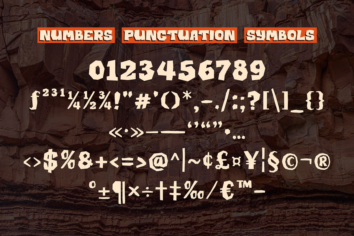 Red Rock A Bold Rugged Display Font, a Handwritten Font by Artolabs (Photo 9 of 9)