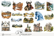 100 watercolour Scotland clip art, a Person Illustration by Poppy Lane Studio (Thumbnail 3 of 10)