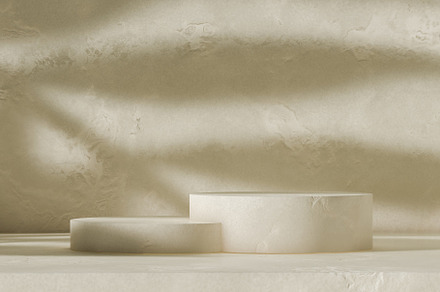 Podium on a background with shadows to expose a product, a Background Photo by OSORIOartist