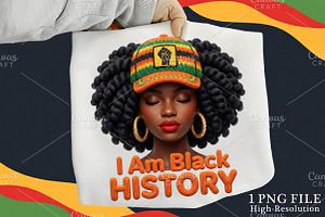 I am Black History PNG, an Illustration by Canvas Craft