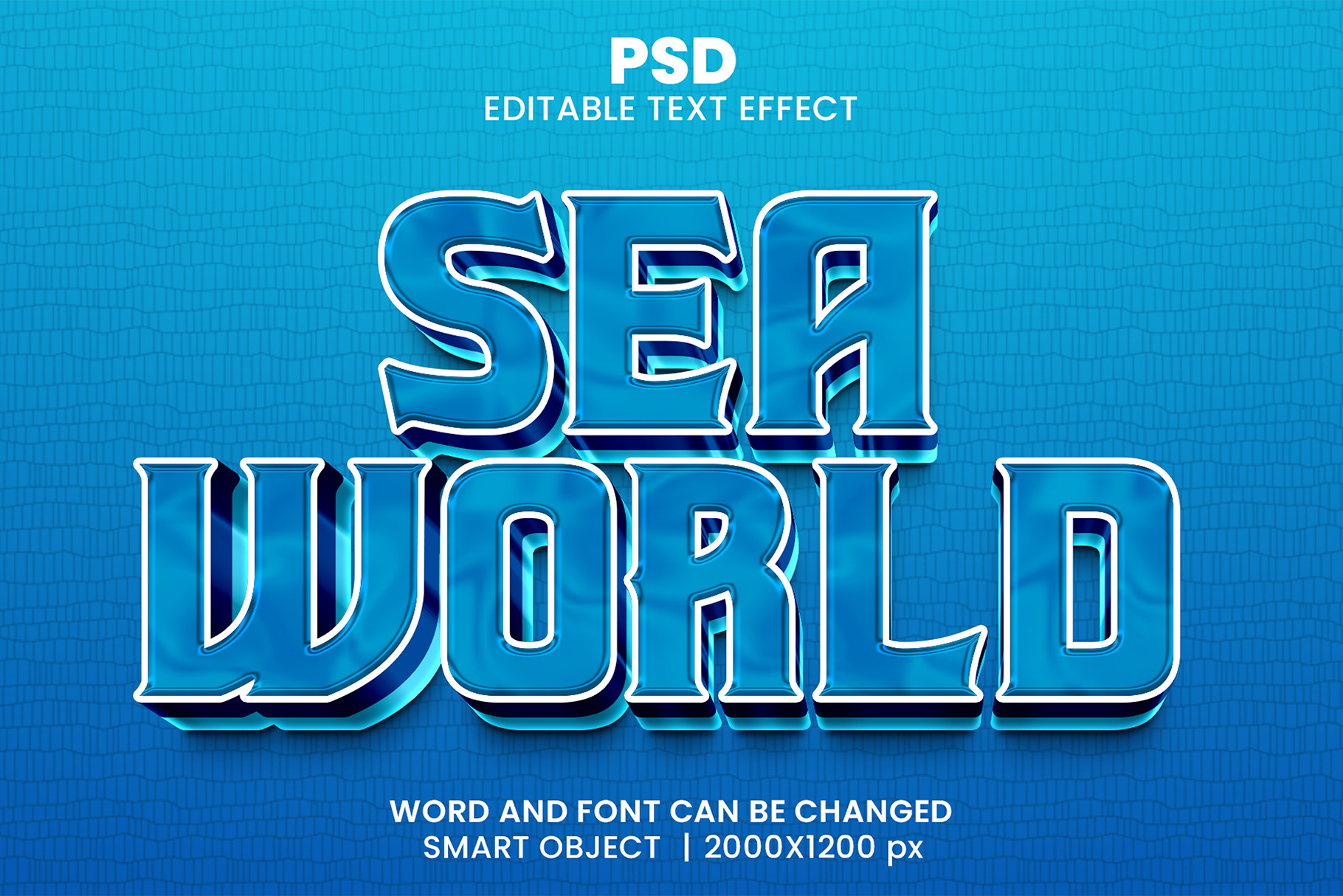 Sea world Blue 3d Psd Text Effect, a Layer Style Add-On by bdrobin