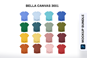 Bella 3001 shirts Mockups Bundle