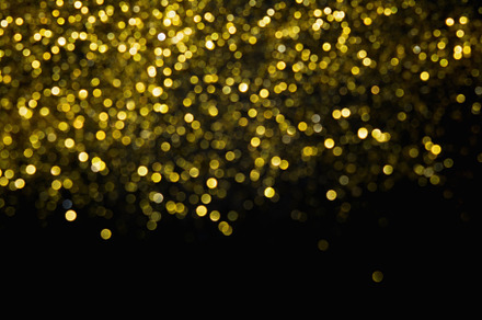 Blurred glitter bokeh background featuring background, christmas, and gold