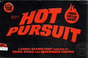 Hot Pursuit: Grind-house Font, a Sans Serif Font by Wingsart Studio (Thumbnail 1 of 16)