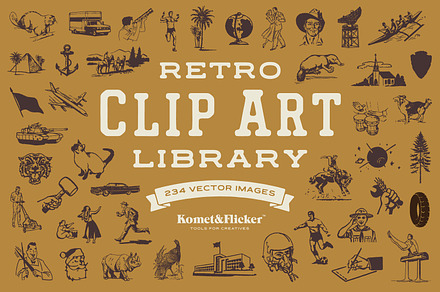 Retro Vector Clip Art Library, an Object Graphic by Komet & Flicker