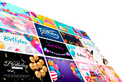 Happy Birthday Template Bundle, a Design Template by Digital Studio (Thumbnail 2 of 4)