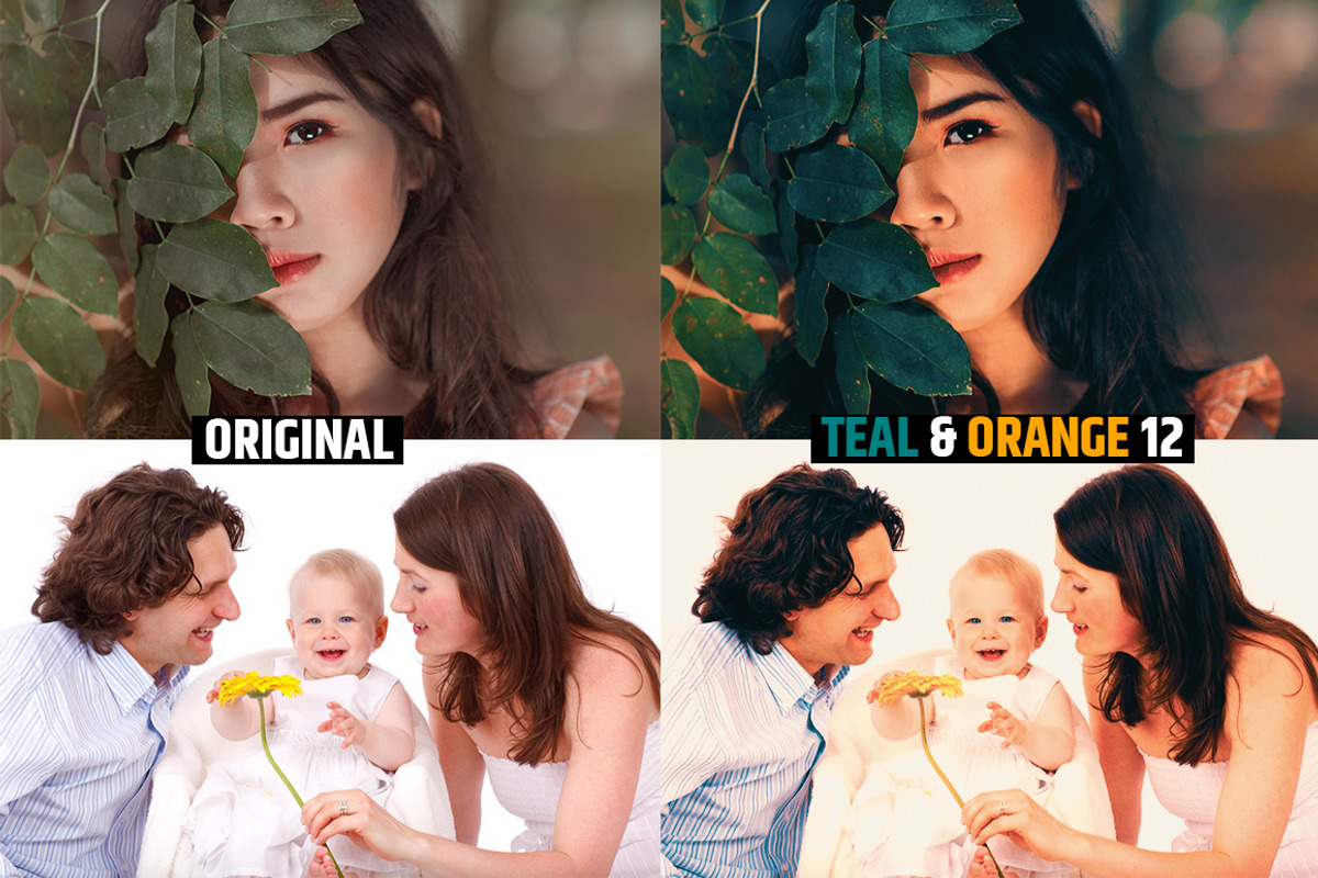 Orange & Teal 30 Cinematic FILM LUTS, a Plug-in Add-On by WeLovePresets (Photo 14 of 61)