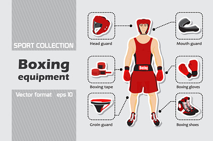 Set of boxing equipment