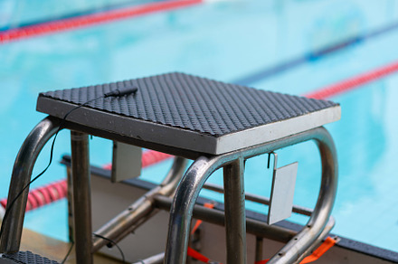 platform for start and lane of swimming pool, a Sports & Recreation Photo by Casanowe-studio