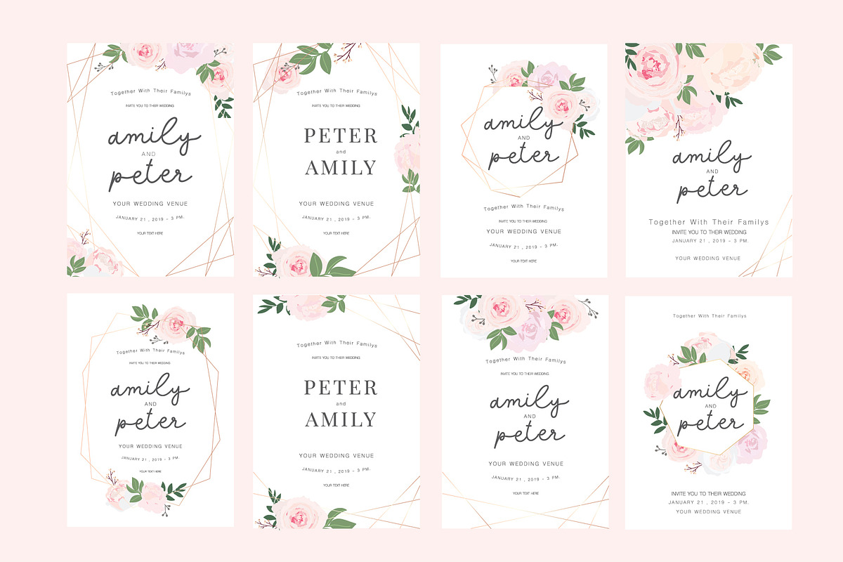 Rose Gold Wedding DIY Bundle Set, a Decorative Illustration by MooBeer (Photo 4 of 8)