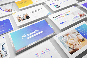 Social Media Marketing Keynote, a Presentation Template by Pixslides