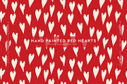 Hand Painted Red Hearts, a Pattern Graphic by MalyskaStudio (Thumbnail 1 of 5)