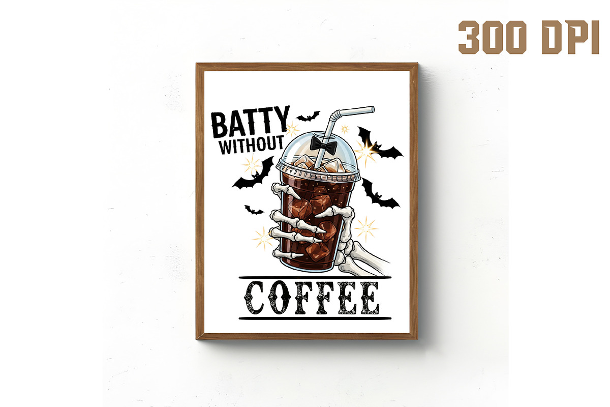 Batty Without Coffee Png,Halloween, an Illustration by Libby Wishes (Photo 4 of 6)