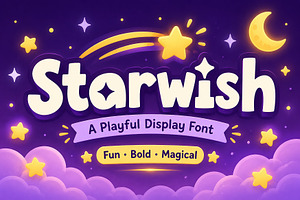 Starwish, a Script Font by Wow Magic