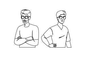 casual sunglasses man vector, a Person Illustration by pikepicture