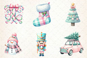 Pastel Preppy Christmas Sublimation, an Illustration by CreationArt (Thumbnail 4 of 5)