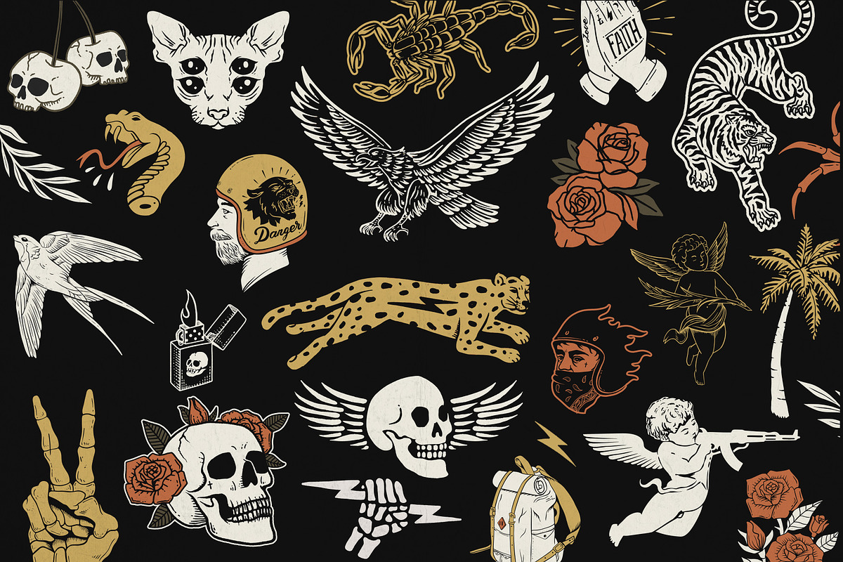 50 Retro Illustrations Bundle, an Object Graphic by Davide Bassu (Photo 6 of 8)