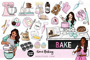 Home baker clipart bundle, a Food Illustration by Parinaz Wadia Design (Thumbnail 1 of 9)