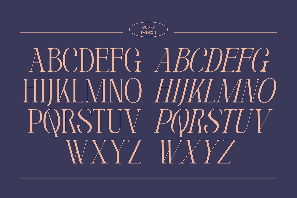 Quirky Fashion - Modern Serif, a Serif Font by Nirmana Visual (Photo 6 of 8)