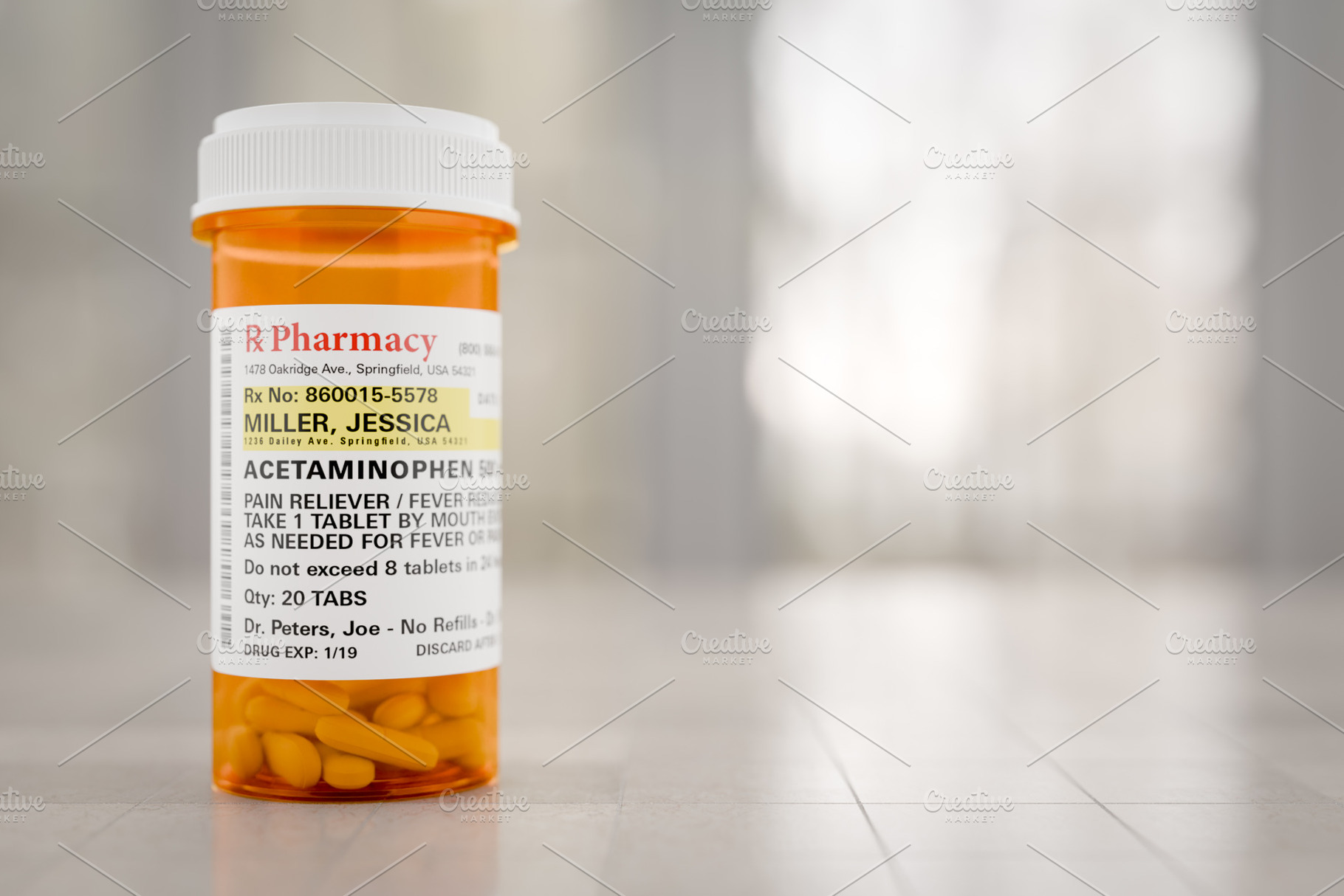 Acetaminophen Prescription Bottle, a Health & Medical Photo by Andy Dean Photography